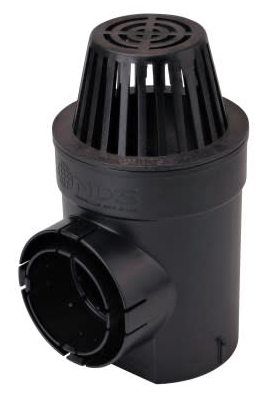 NDS Spee-D 6" Black Round Catch Basin Drain Kit with Black Plastic Atrium Grate