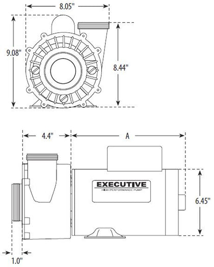 Waterway Executive 56 Frame | 3HP 2-Speed | 3721221-1D