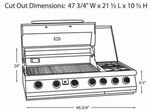 Bull Outdoor Products Inc Barbecue Longhorn 47 in 7-Burner Stainless Steel | 18248