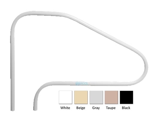Saftron RTD-448-B return to deck 4-bend fully reinforced handrail, beige, 48 x 32 inch