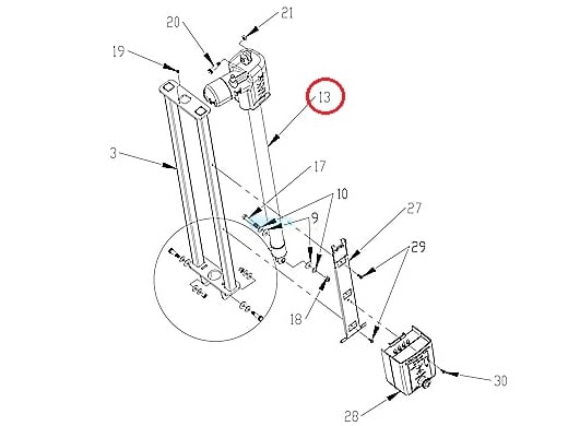 S.R. Smith 100-7000 600 mm actuator for the first multiLift pool lift