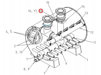 Pentair 1/2 in. Bulkhead Fitting for THS Series Horizontal Sand Filters, B4979BAN