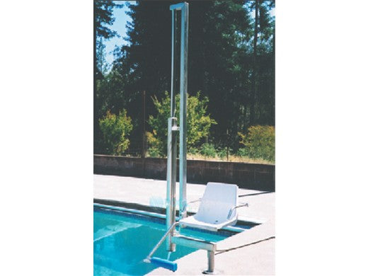 Aquatic Access IGAT-180-AD above-deck portable pool lift with 180 degree seat rotation