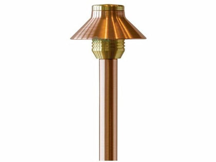 FX Luminaire SP 20W LED Path Light, Copper, 12 in Riser, SPLED20W12RCU