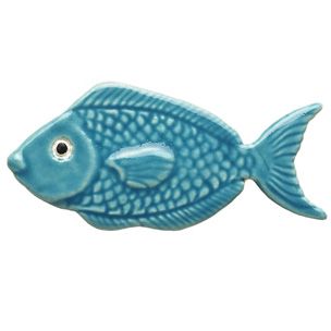 Custom Mosaics Ceramic Mosaic Light Blue Reef Fish 4 inches | 101LB