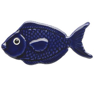 Custom Mosaics Ceramic Mosaic Royal Blue Reef Fish 4 inches | 101RB
