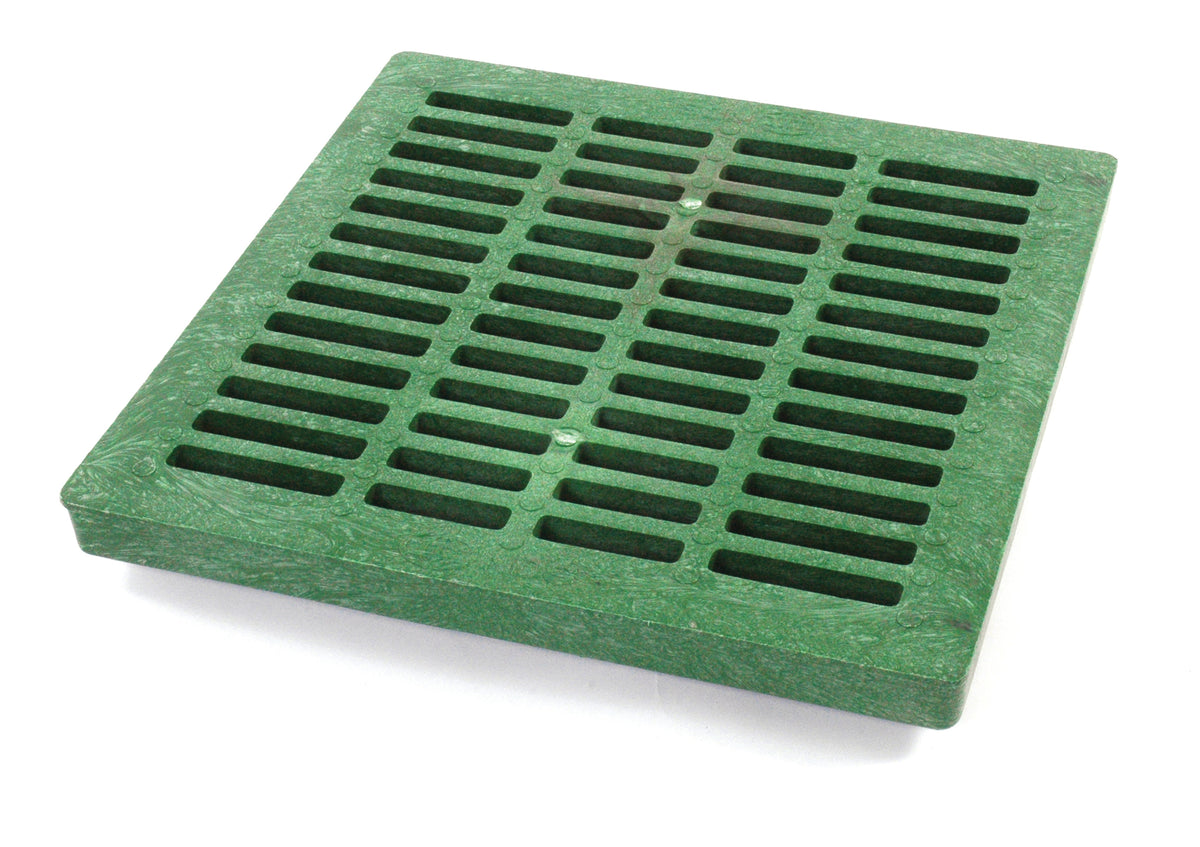 NDS 2412, 24" Green Plastic Square Catch Basin Drain Grate
