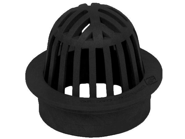 NDS 3" Black Plastic Atrium Grate, Connects To 3" Drain Pipes And Fittings