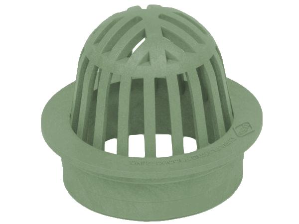 NDS 3" Green Plastic Atrium Grate, Connects To 3" Drain Pipes And Fitting