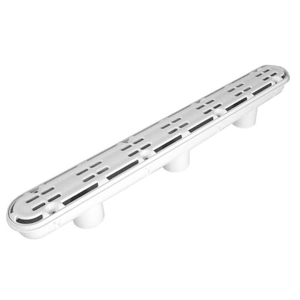 AquaStar 32" Channel Drain Anti-Entrapment (Anti-Vortex) Suction Outlet Covers and Three-Port Manufactured Sumps Light Gray | 32CDAV103