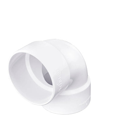 NDS 3 in. PVC Sewer & Drain 90° Elbow, Hub x Hub , 3P02