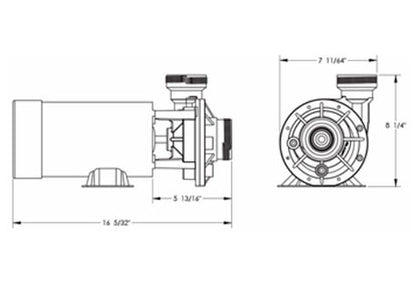 Waterway Hi-Flo Side Discharge-48-Frame 1-Speed 1HP 115V | 3410410-10