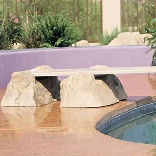 Interfab Boulder Springs Jump Rock U-Stand Dive Base Only | Rustic | BS-JR-29