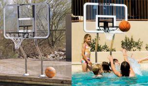 Interfab Water Sports Basketball Set Complete | Stainless Legs with | WS-BBALL D-C