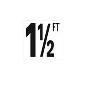 NPT Depth Marker 5" Frost proof tile | 1 1/2 FT Non-Skid | 5DMAF15FT