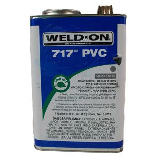 IPS Weld-On 717 Heavy Body Gray PVC Cement | 1 Gallon | 10142