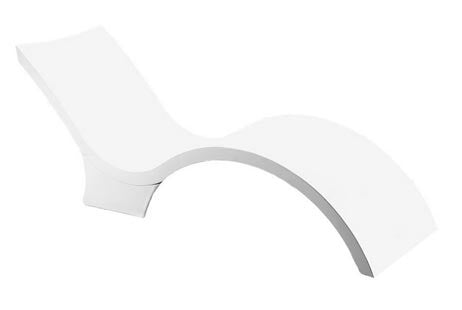 Ledge Lounger Signature Collection Chaise Deep White | LL-SG-CD-W