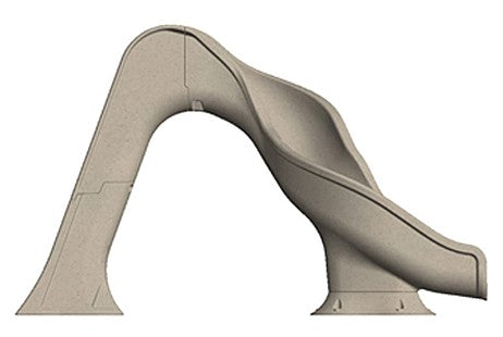 Global Pool Products Rip Tide Slide Left Turn Sand | GPPSRT-SAND-L