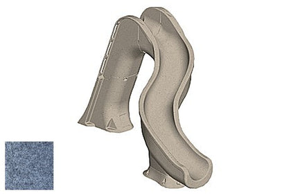 Global Pool Products Rip Tide Slide with LED Light Left Turn Grey | GPPSRT-GREY-L-LED