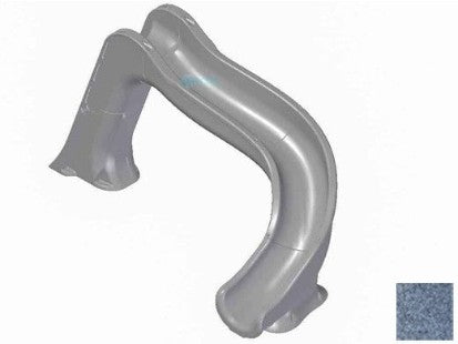 Global Pool Products Side Winder Swimming Pool Slide with LED | GPPSSW-GREY-R-LED