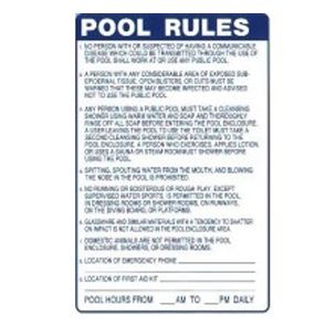 National Stock Sign Minnesota Pool Rules 24inches x 36inches | 2436MNA
