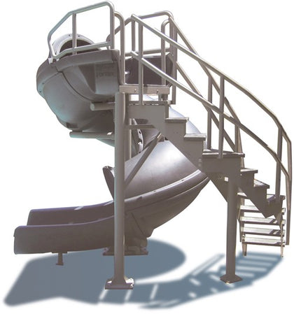 S.R. Smith Vortex Closed Flume Slide with Stairs, Gray Granite