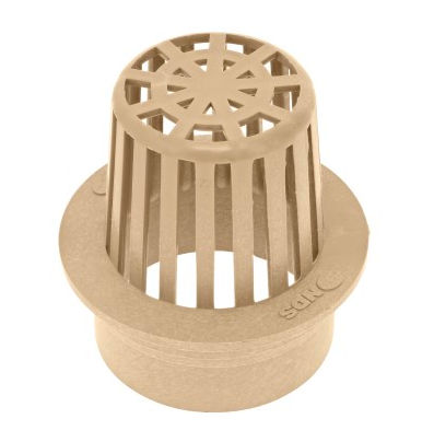 NDS 74S, 3" Sand Plastic Atrium Grate, Connects To 3" Drain Pipes And Fittings