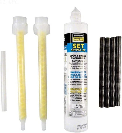S.R. Smith 75-209-5868-SS epoxy kit with four stainless steel mounting bolts