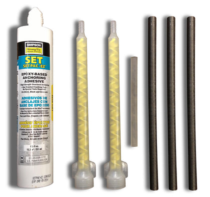 S.R. Smith 75-209-5869-SS epoxy kit with three 5/8 inch mounting bolts for Frontier II diving board stands