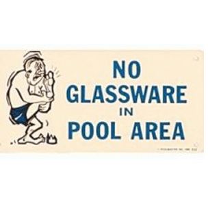 Poolmaster Inc. Sign No Glassware | 41332