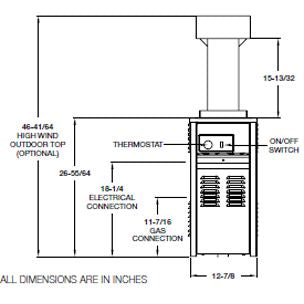 Raypak Indoor Drafthood Heater Stacktop for Versa 130A 155A Model He | 3723