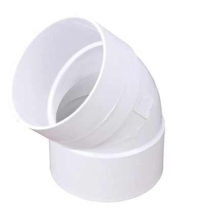 NDS 8 in. PVC Sewer & Drain 45° Elbow, Hub x Hub , 8P03