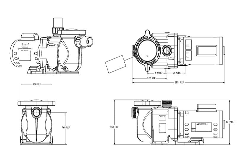 Pentair Supermax Pump 1.5HP UR 115/230V | PHK2RA6F-103L