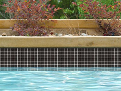 NPT National Pool Tile Unglazed Series Pool Tile | Raven Black 1x1 | AOA | AOA341X1