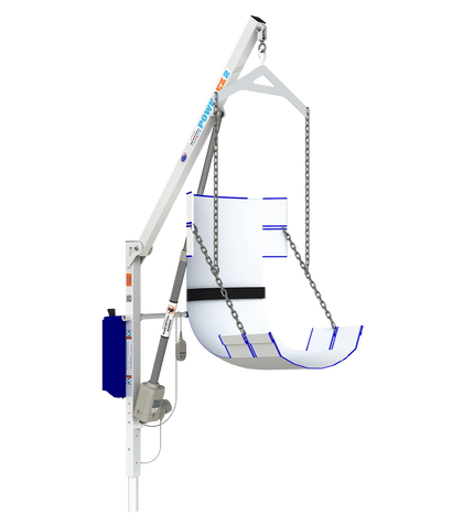 Aqua Creek Power EZ 2 F-PEZPL2 portable pool lift with mesh sling seat