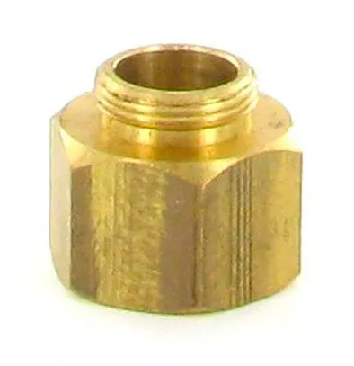 Aqualine Brass Shrub Adapter .5" FPT x MPT (#BS-M)