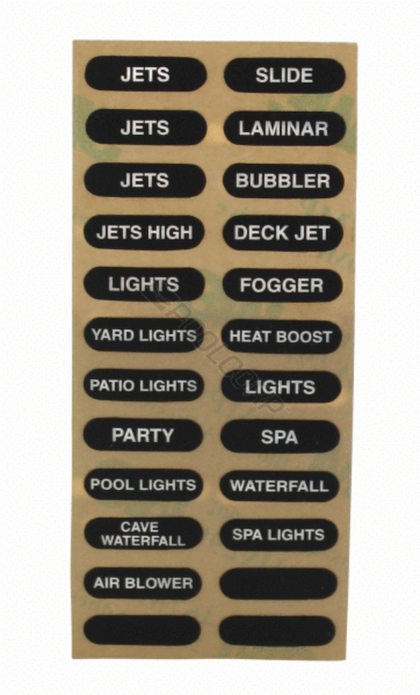 Pentair 522082 new style iS4 label kit for IntelliTouch automation systems