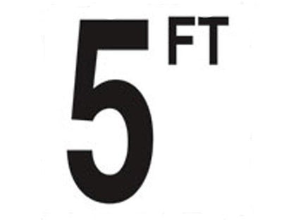 NPT Depth Marker 5" Frost proof tile 5 FT Non-Skid | 5DMAF5FT