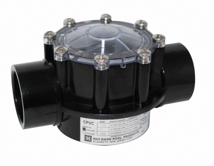 Hayward PSCV2S CPVC check valve, 1.5 inch by 2 inch, black
