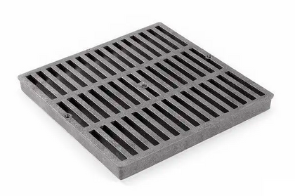 NDS 1211, 12" Black Plastic Square Catch Basin Drain Grate