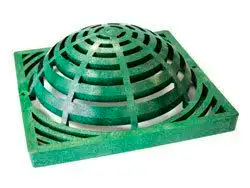 NDS 1891 - 18" Square Catch Basin Atrium Grate, Green