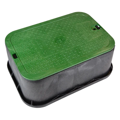 NDS 14" x 19" x 6" Standard Series Extension Box - Black Box / Green Cover, ICV
