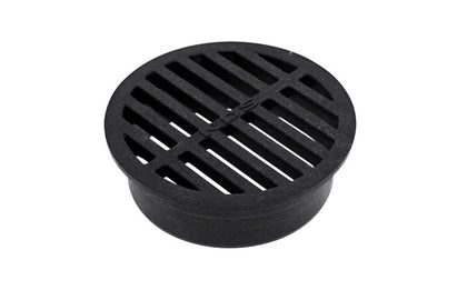 NDS 11, 4" Black Plastic Round Grate, Connects to 4" Drain Pipes and Fittings