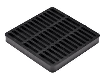 NDS 9" Black Plastic Square Catch Basin Drain Grate