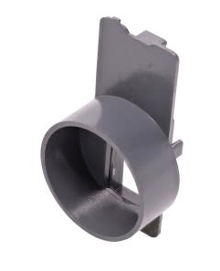 NDS Gray Plastic Micro Channel Drain End Outlet, Connects To 1.25" X 1.5" Pipes
