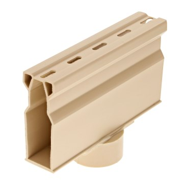 NDS 8502, 1.25" X 7" Sand Plastic Micro Channel Drain With Bottom Outlet