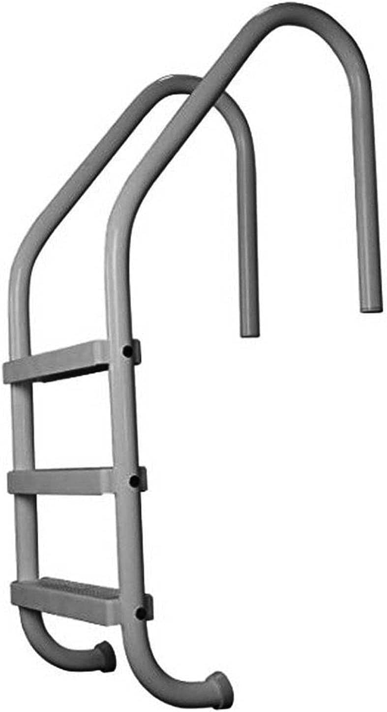 Saftron P-324-L3-G gray 3-step in ground pool ladder, 24 in. wide