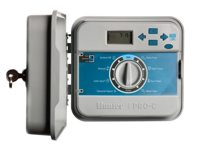 Hunter PCC-1200; Pro-C Controller, Outdoor 12-station model, plastic wall mount cabinet, 120 VAC