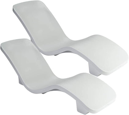 S.R. Smith RS-1-2-2PK R-Series white lounger, 2-pack