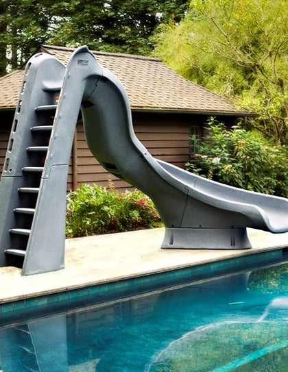 S.R. Smith TurboTwister complete pool slide 688-209-58124, right turn, Gray Granite